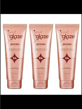 3 PACK- Glaze Glaziplex X4 Bond Repair Treatment - Rose Gold